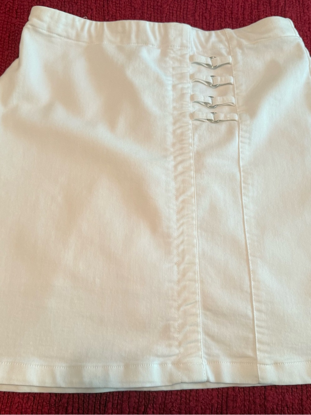 Christopher & Banks White Skort with Decorative Hooks